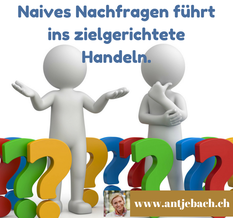 Zitatekarte, inspiriert, Antje Bach, Naives Nachfragen