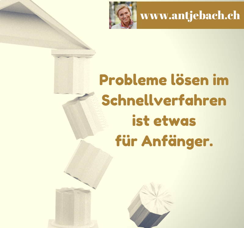 Probleme, Problemlösung, schnell, Anfänger, Antje Bach